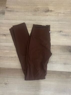 CRZ YOGA Women's Brown High-Rise Leggings